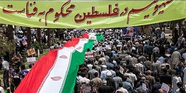فریادهای نفرت مردم گیلان از رژیم جنایتکار صهیونیست در راهپیمایی روز قدس