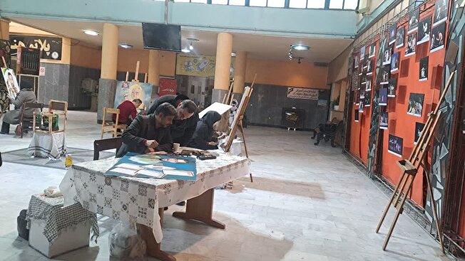 ورکشاپ نقاشی « فرازی از زندگی و سیره سردار شهید مهدی باکری» برگزار شد