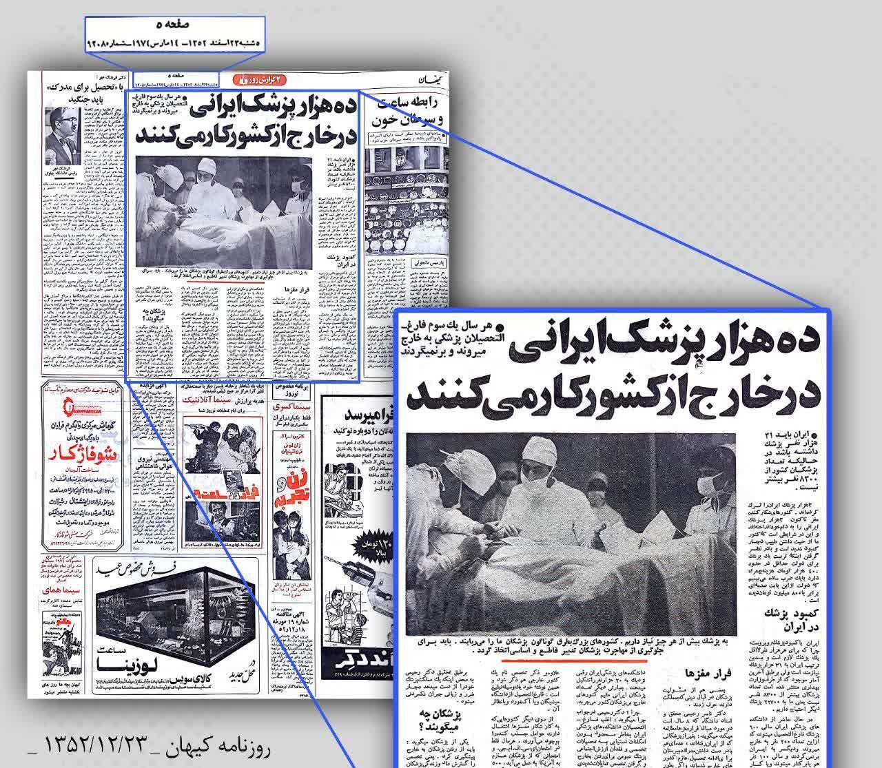 از واردات پزشک دوران پهلوی تا پزشکان جهادی کنونی