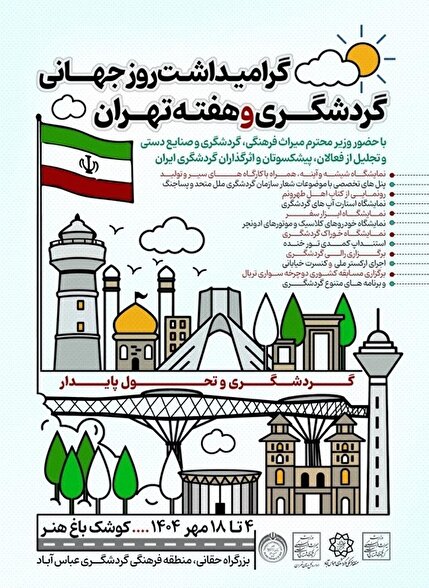 گرامیداشت روز جهانی گردشگری و هفته تهران در کوشک باغ هنر