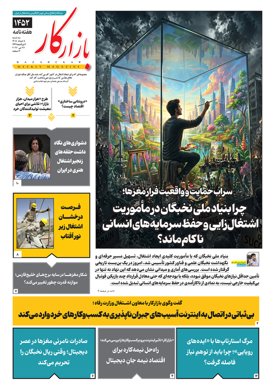 هفته نامه شماره 1452 نشریه بازارکار