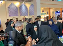 بازدید معاون امور زنان و خانواده نهاد ریاست جمهوری از غرفه سازمان تجاری سازی فناوری واشتغال دانش بنیان