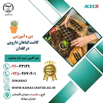 دوره آموزشی کاشت گیاهان دارویی در گلدان جهاددانشگاهی کرج ( عظیمیه )