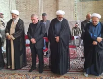 حضور دكتر منظور معاون رئيس جمهور و رئيس سازمان برنامه بودجه در مراسم بزرگداشت شهيد آيت الله دكتر رئيسي رئيس جمهور و ساير شهداي خدمت